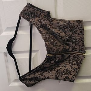 cropped off shoulder top